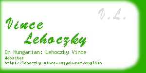 vince lehoczky business card